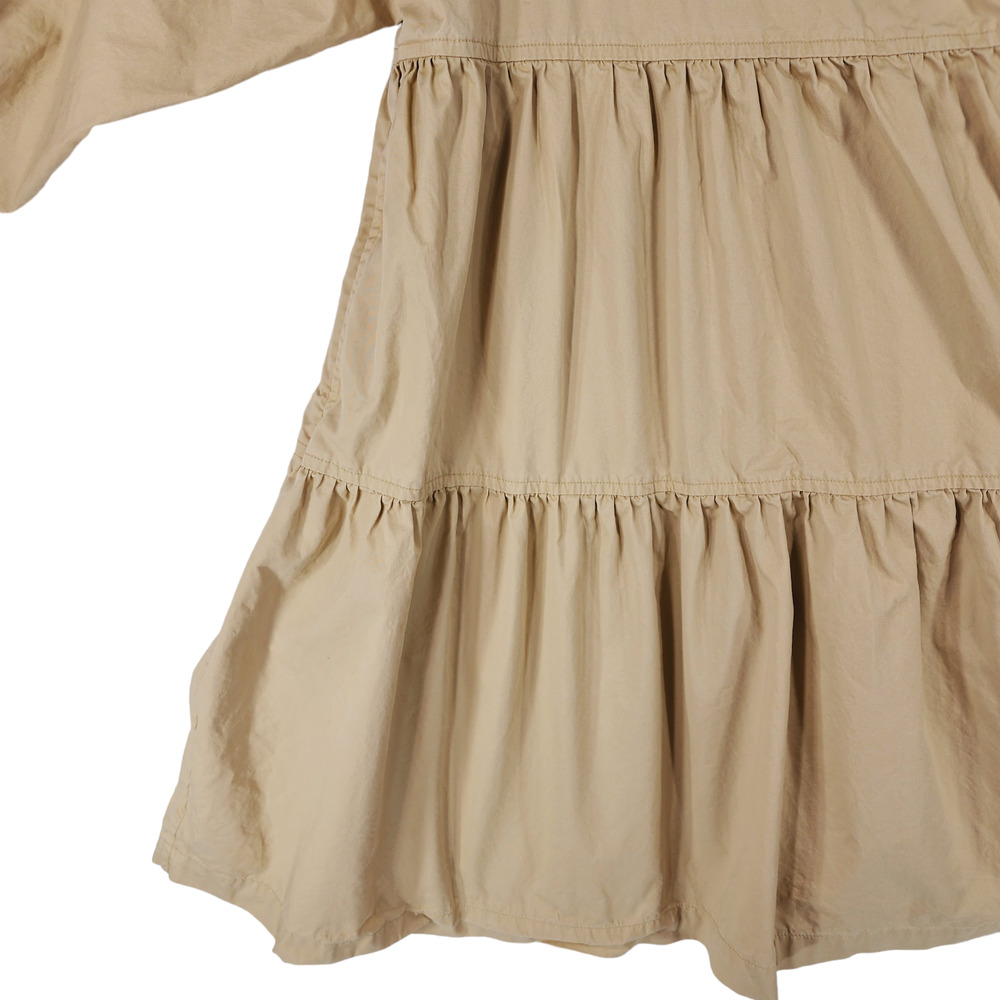 COS Beige Tiered Wrap-Style Midi Dress - Picture 7 of 16